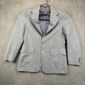 Levis Panatela Vintage 70s Gray Sport Coat Blazer Mens 42R Gold Tone‎ Buttons